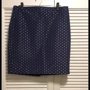 Loft Polka Dot Pencil Skirt