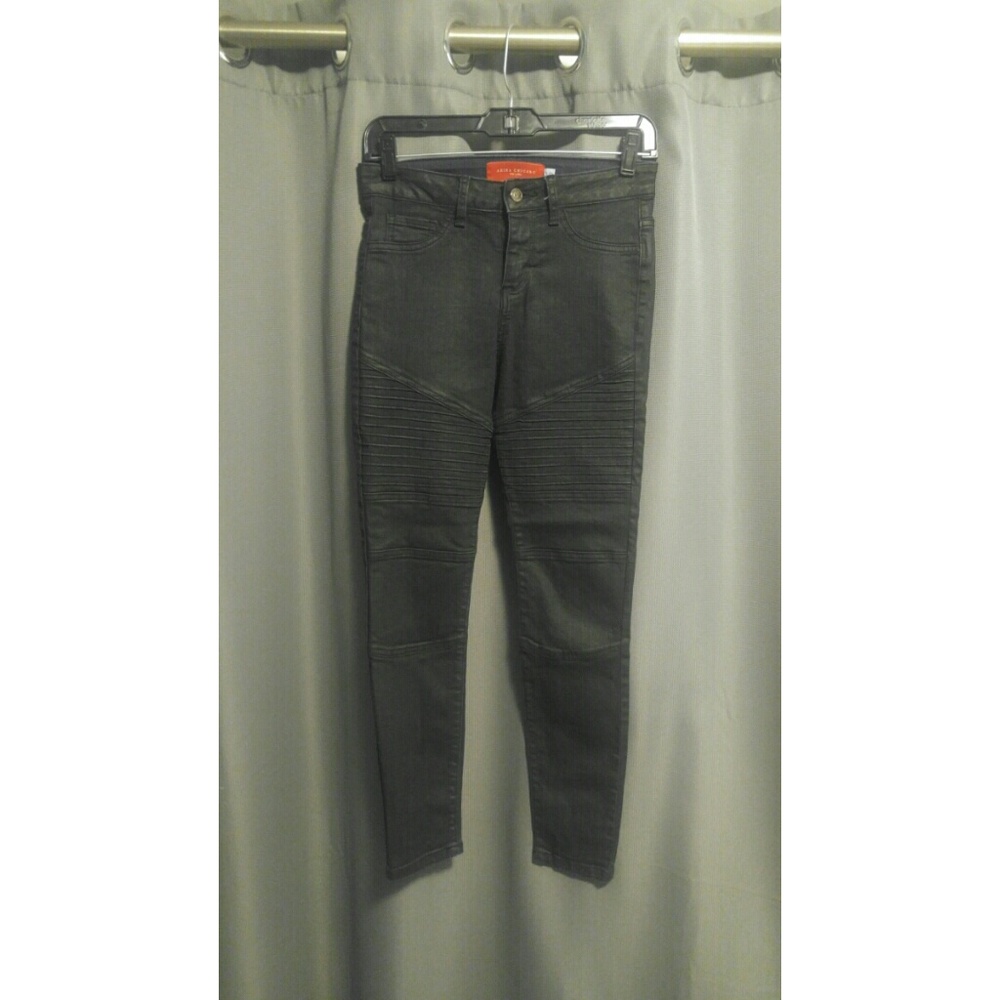 AKIRA Ribbed Black Skinny Jeans Size 5