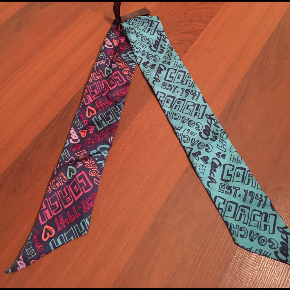 Coach reversible head scarf