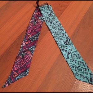 Coach reversible head scarf