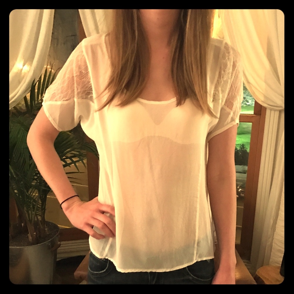 Sheer Cream Blouse
