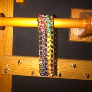 Rose gold rainbow bracelet