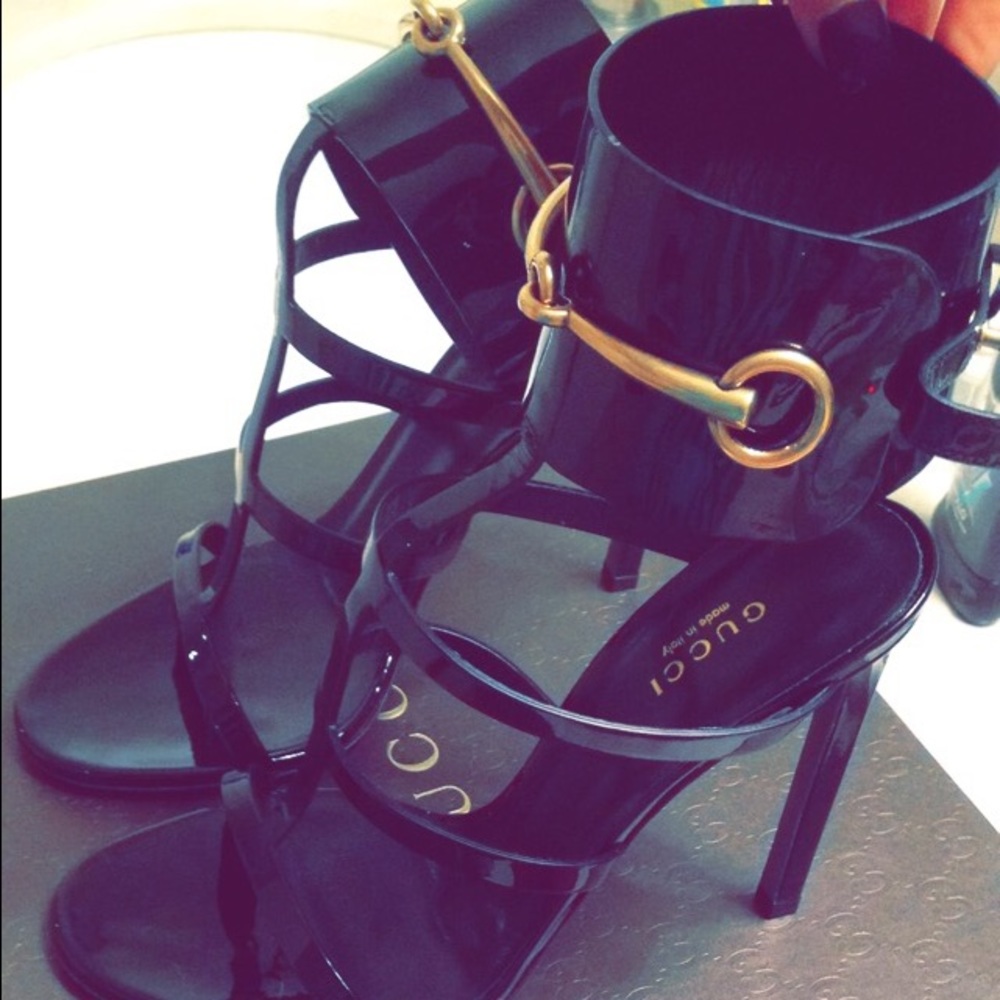 Gucci Verne Crystal Nero Heels