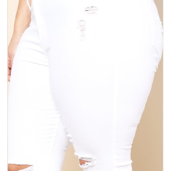 💕NEW PLUS (1-> 18 LEFT) white ankle skinny jeans - Picture 6 of 7