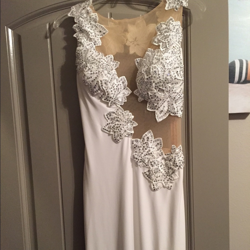 Jovani white prom, size 6.