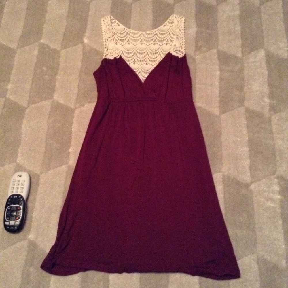 Dress. Maroon.