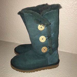 Teal UGG Bailey button boots