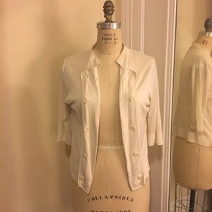 BCBGMAXAZRIA Nautical Cardigan in Cream L