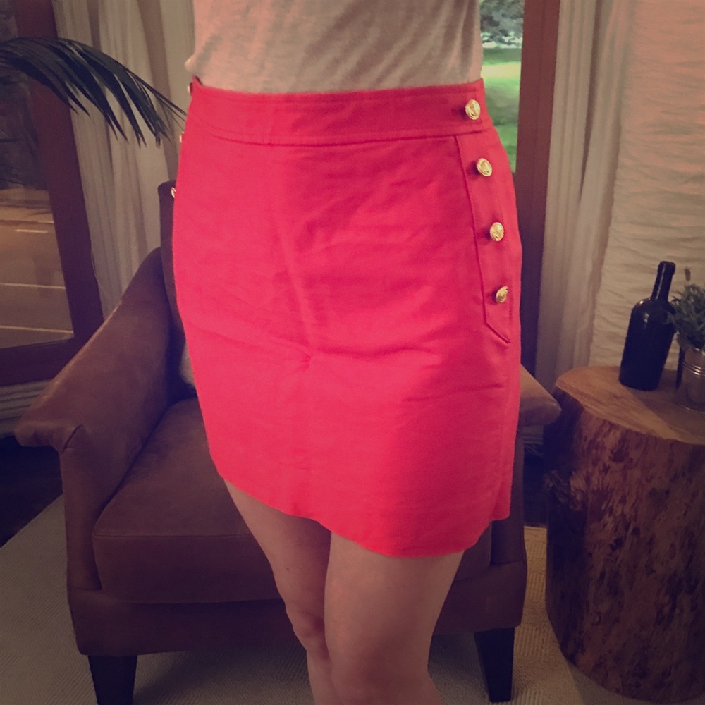 Pink, sailor mini skirt.