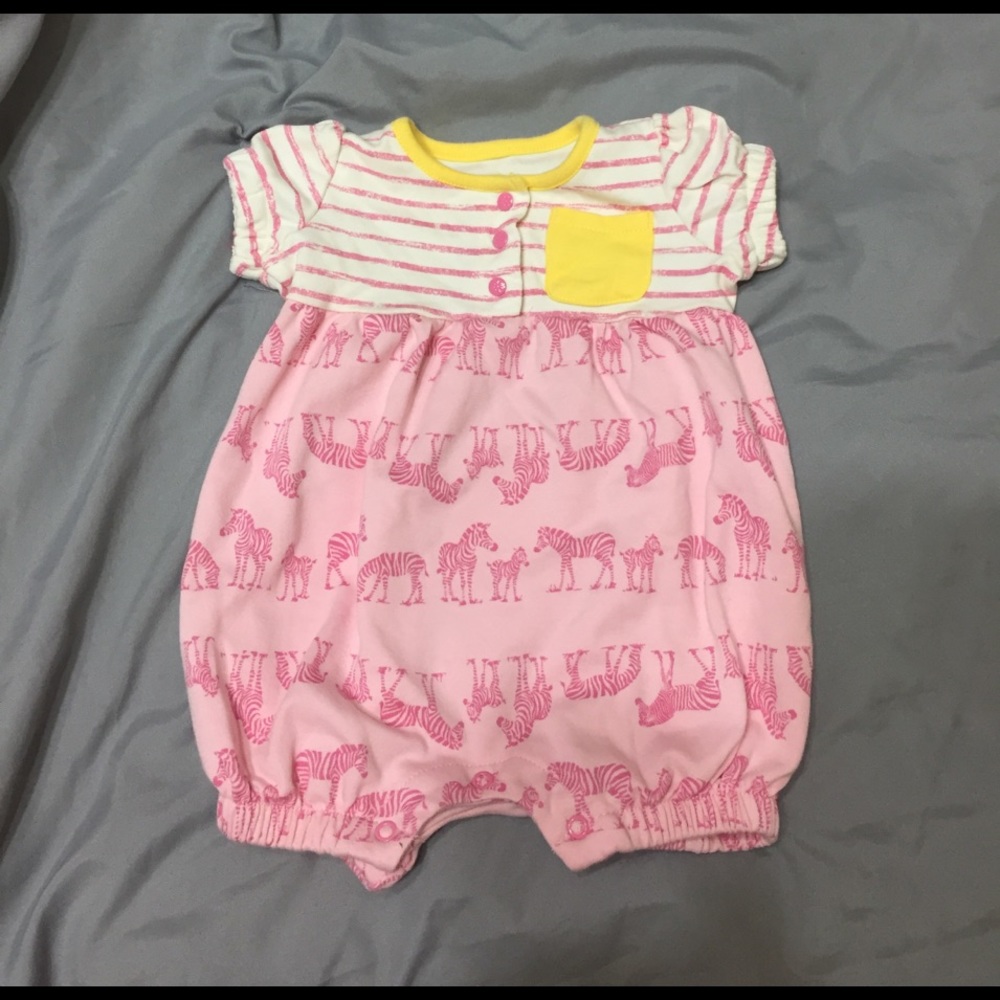 Zebra romper 0-3month