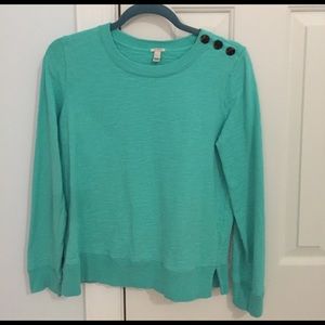 J. Crew Tortoise-Button Sweatshirt