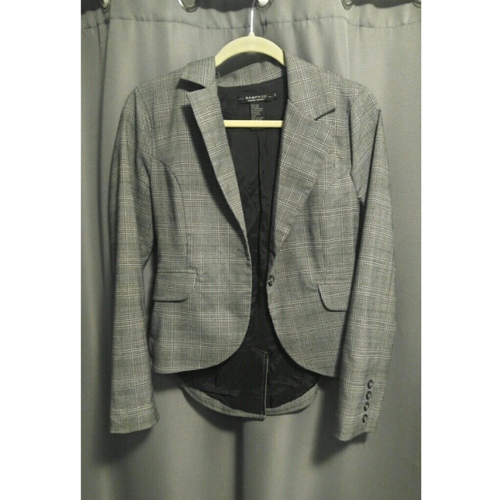 RAMPAGE Women's Plaid Blazer Coat Size Medium