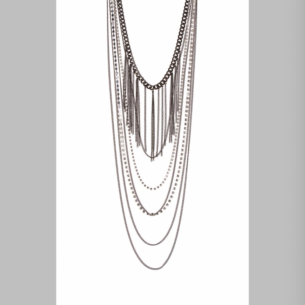 Free Press 6 Layer Choker Necklace New - Picture 2 of 4
