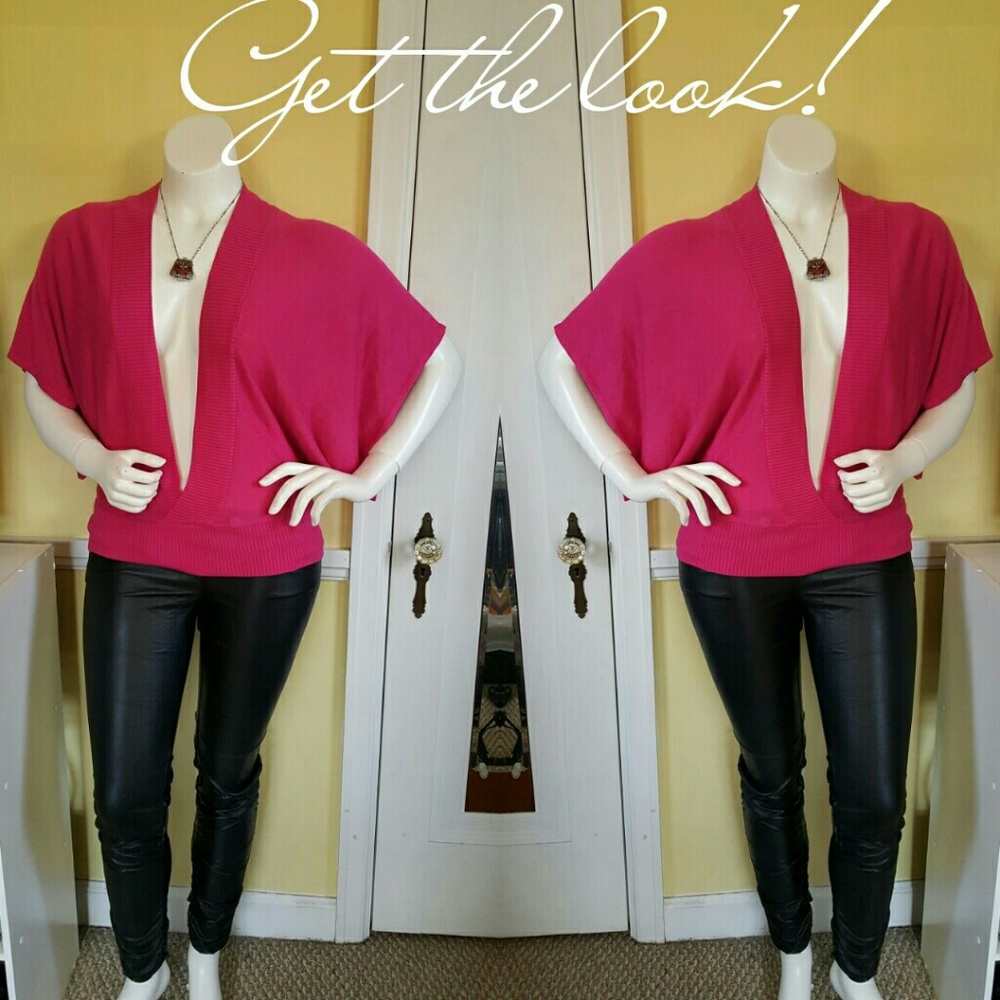 Bundle deal: Faux leather pants and sweater.