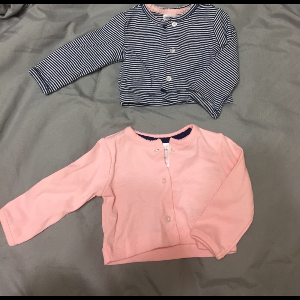 Carter's Set of 2 cropped cardigans- infant 3 mo