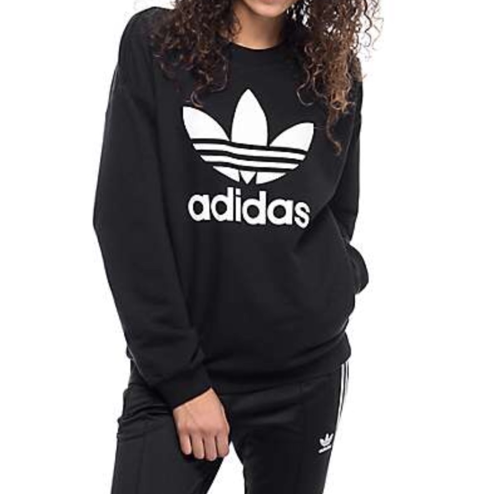 Adidas Black Crew Sweatshirt
