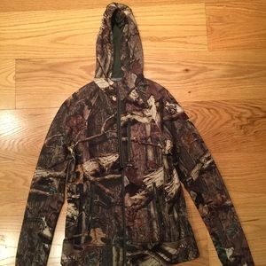 Icebreaker women's camo hooded zip jacket NWOT