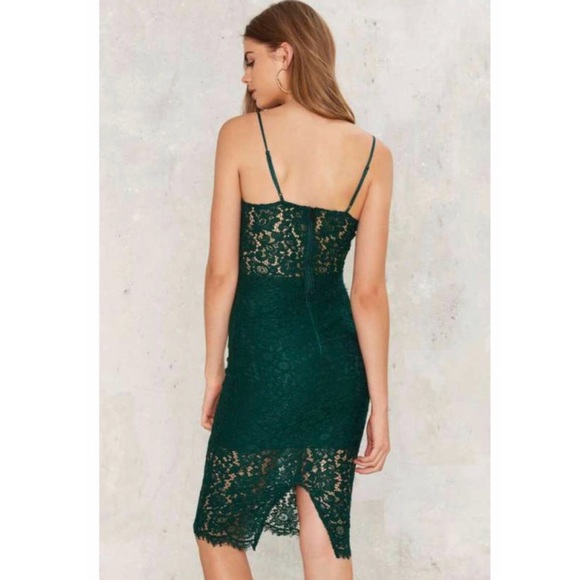 Nasty gal midi green lace skirt - Picture 4 of 7