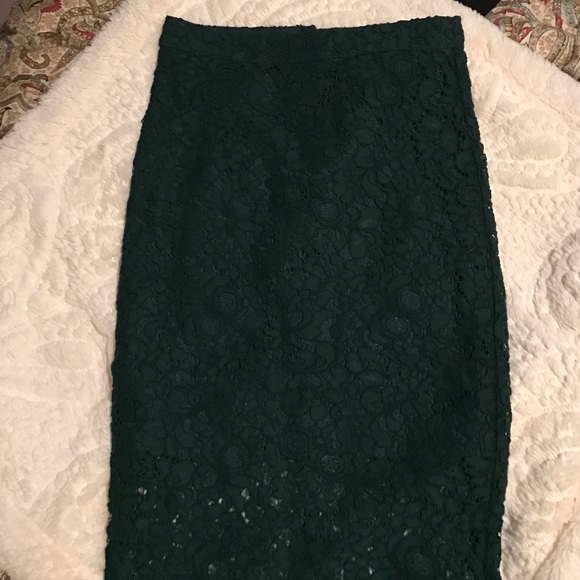 Nasty gal midi green lace skirt - Picture 5 of 7
