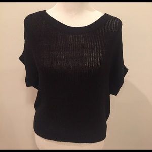 Vince Black Short Sleeve Sweater M