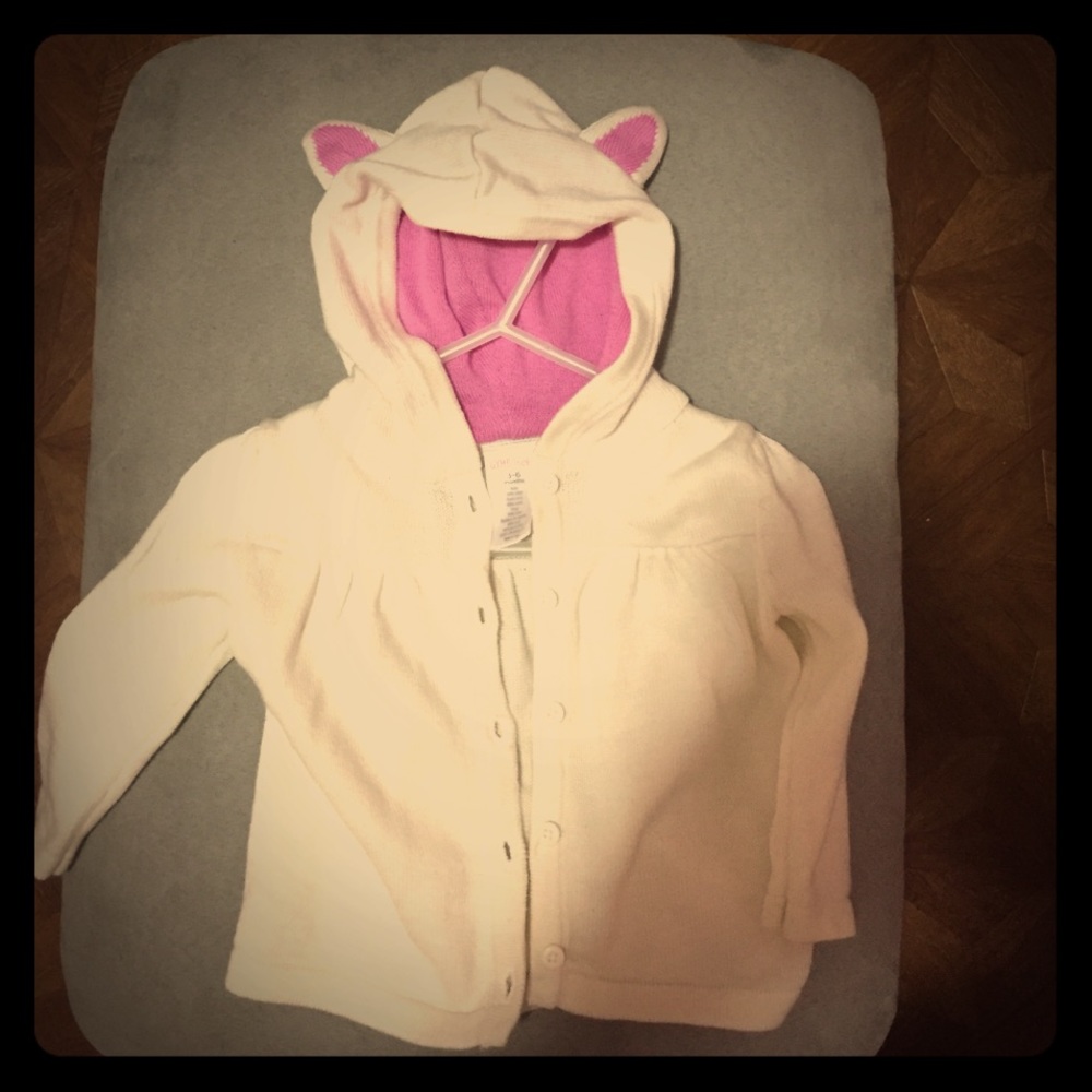 Gymboree Kitty Hooded Sweater 3-6mo