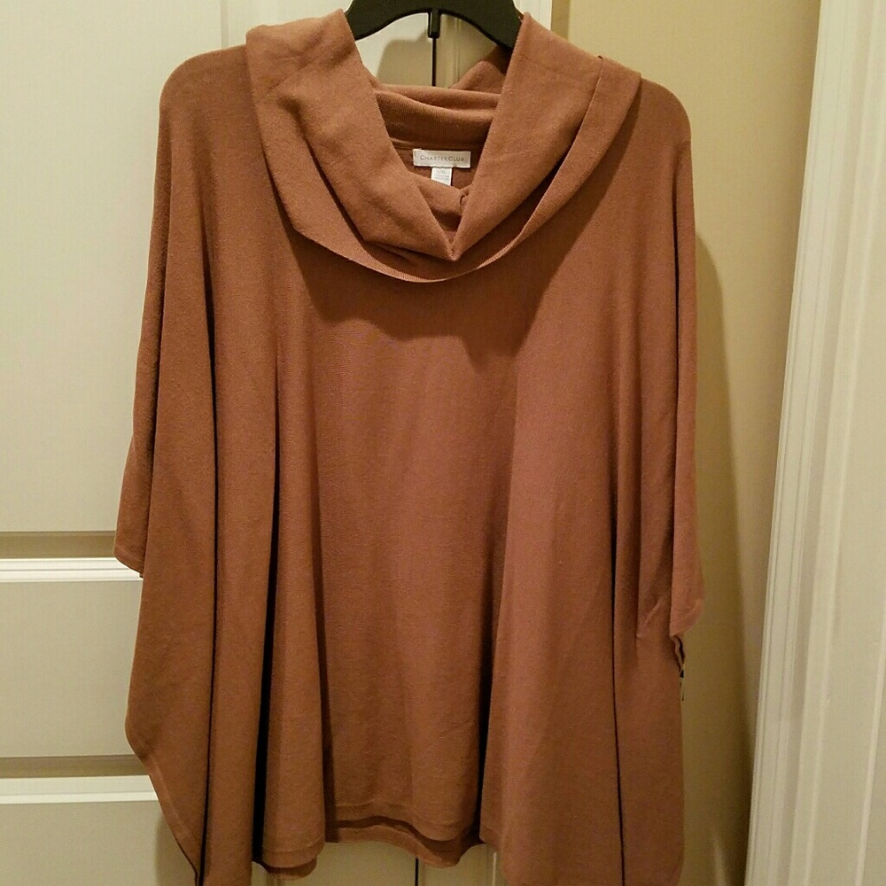 Charter Club Brown Poncho New