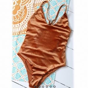 Velvet One Piece Bathing Suit
