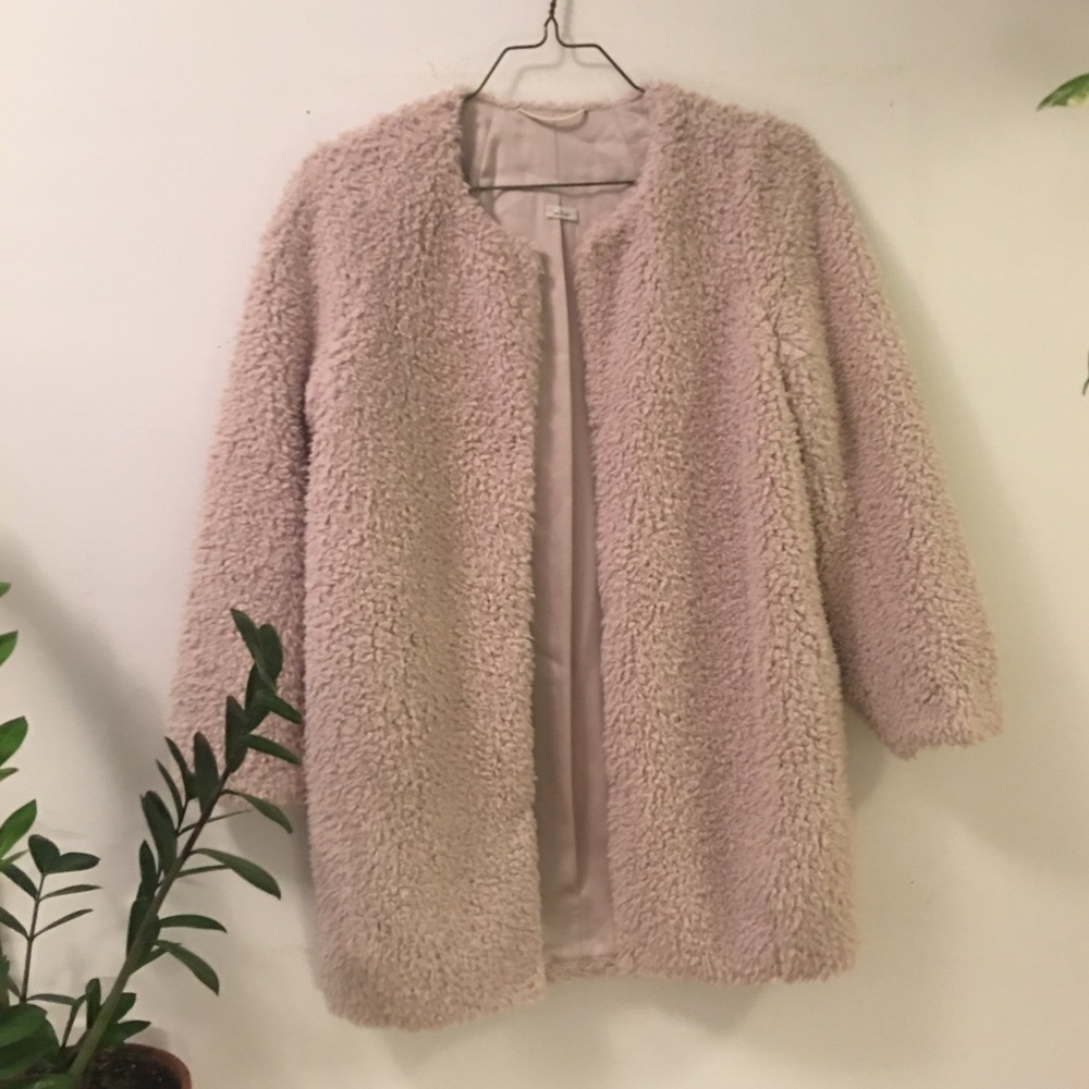 Faux shaggy coat