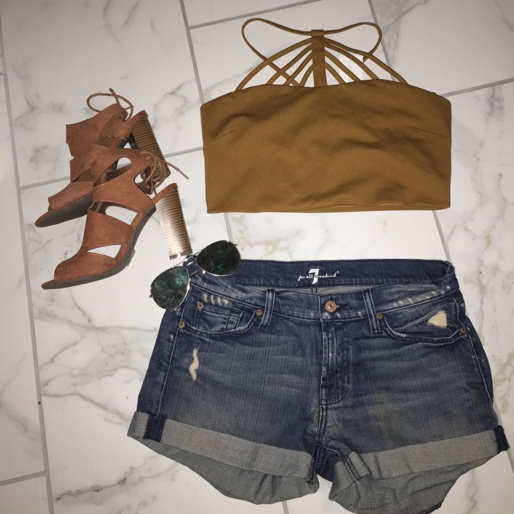 Sun set gold crop top