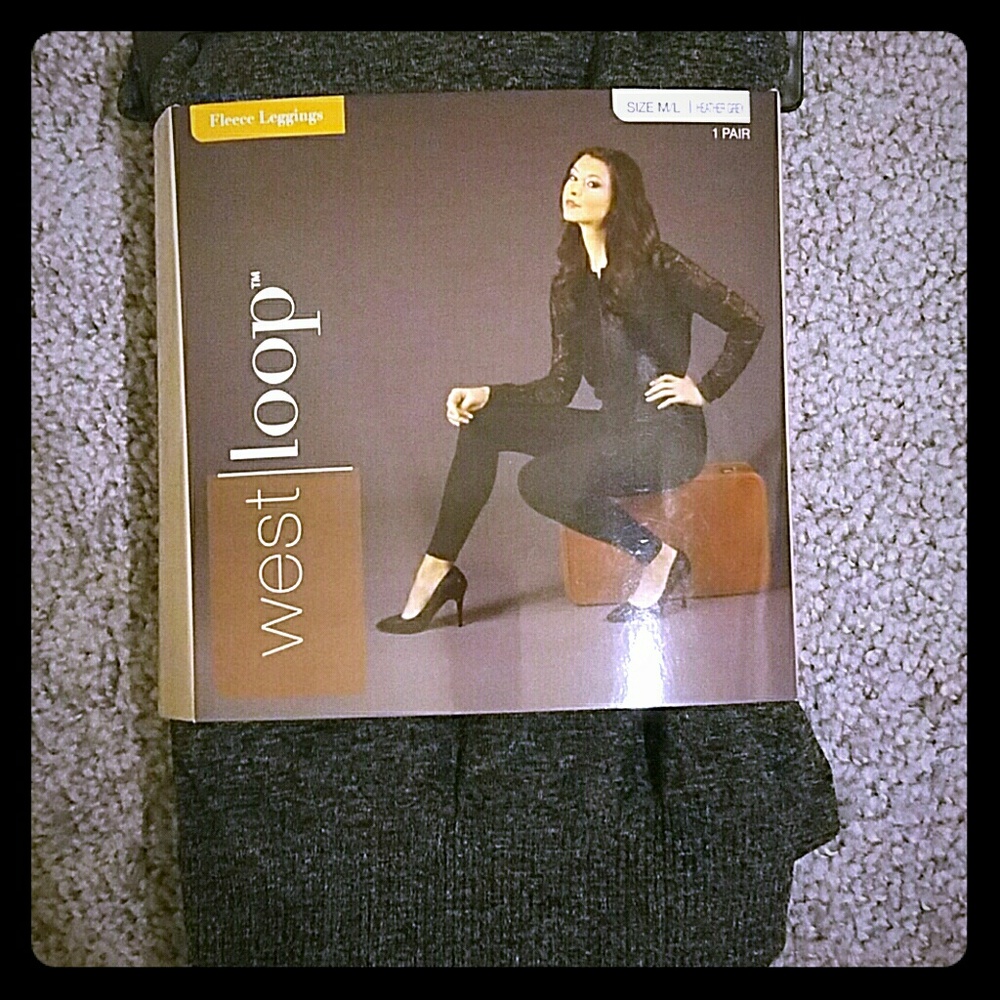 Heather grey fleece lined leggings