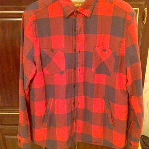 Plaid jacket with fleece on the inside