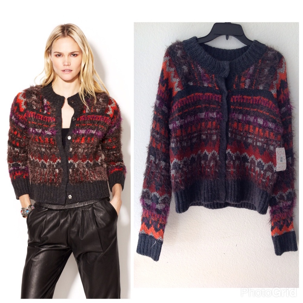 ⛔️SOLD⛔️Free people pattern yarn cardi - Picture 1 of 3