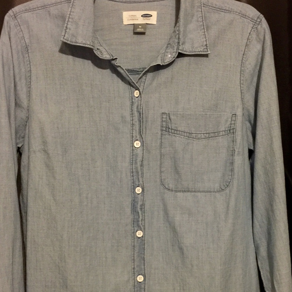 Denim button down