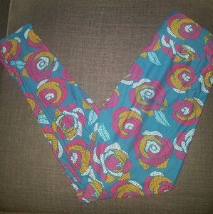 LulaRoe bright floral leggings!!