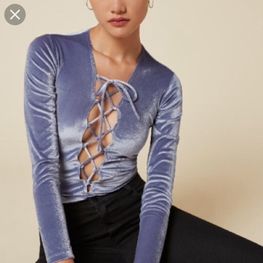 Reformation velvet bodysuit