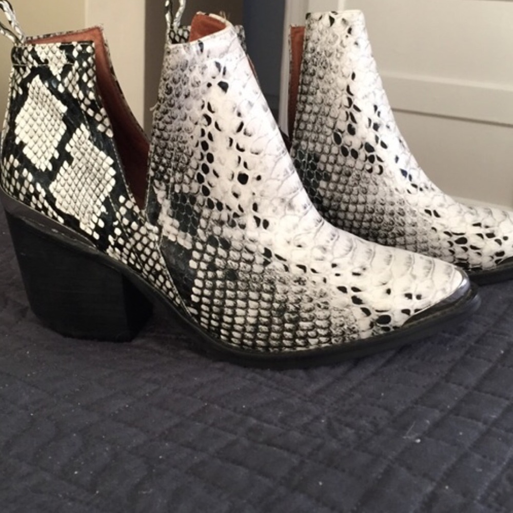 ISO snakeskin ankle boots