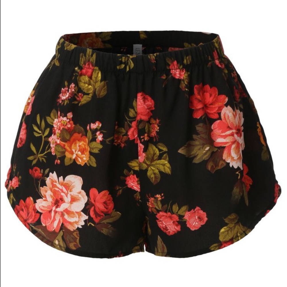 Lightweight Loose Floral Shorts