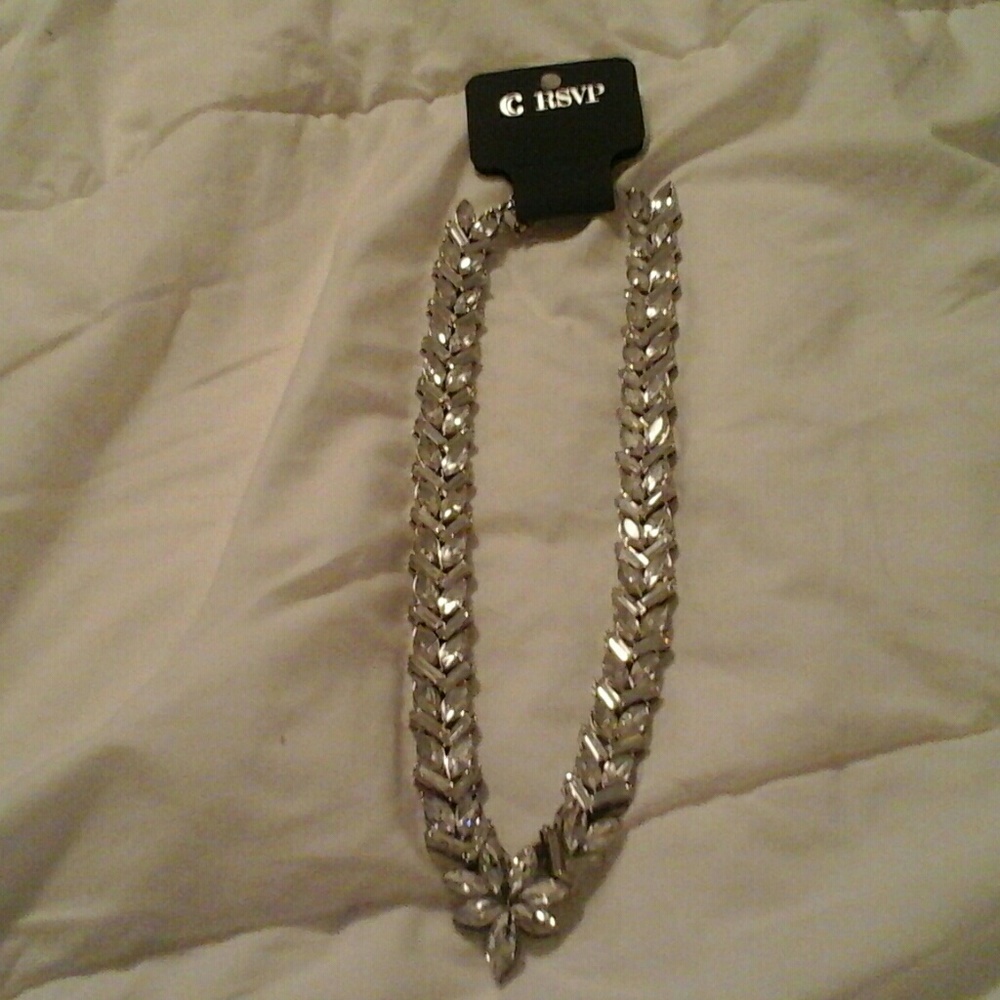 Silver Rhinestone Necklace