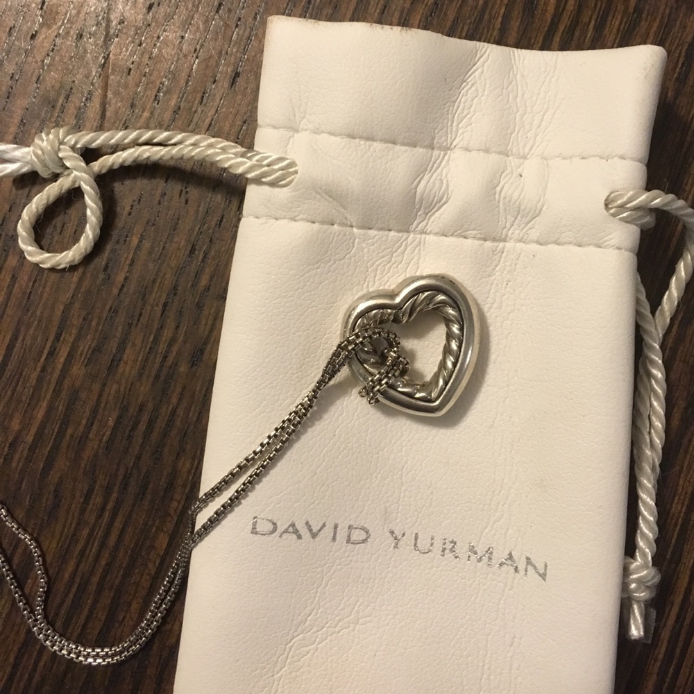 David Yurman Cable Heart Pendant Necklace