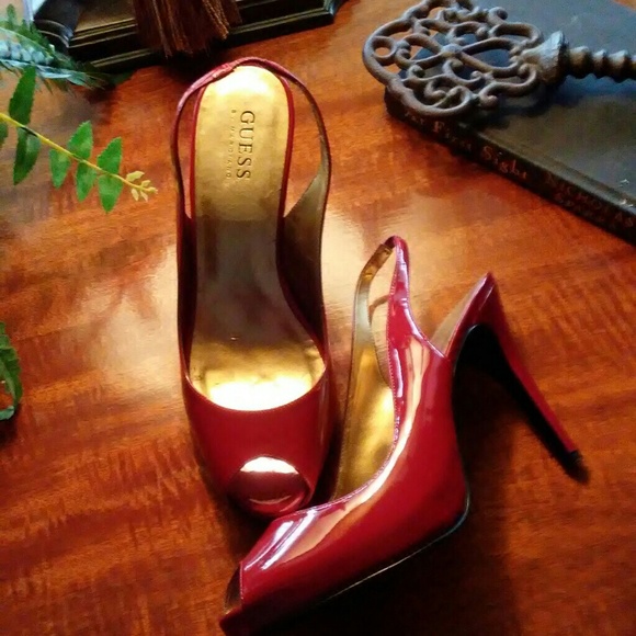 Guess by Marciano Red Patent Heels - Picture 3 of 8