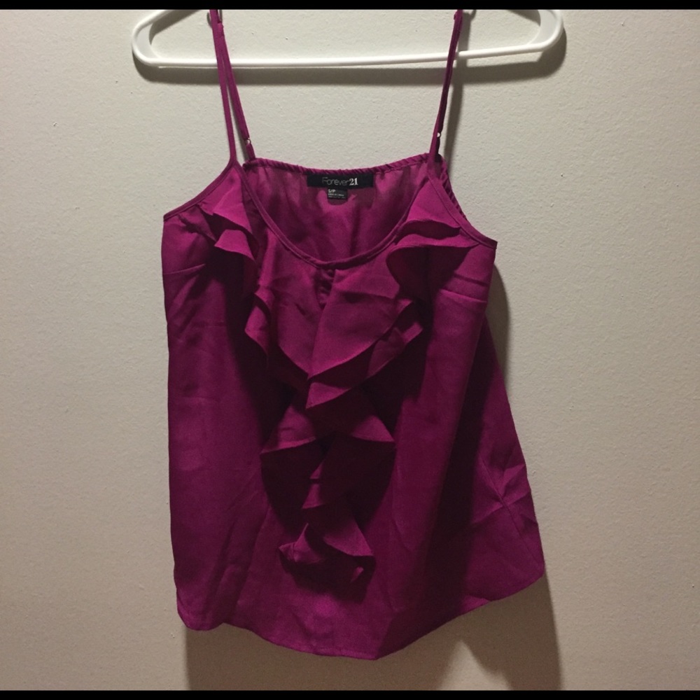 Ruffles purple tank top