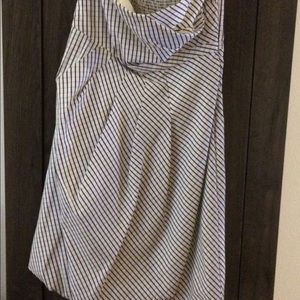 A Zara strapless striped dress