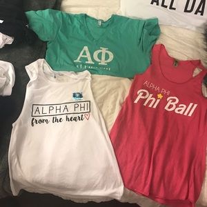 Alpha Phi shirts