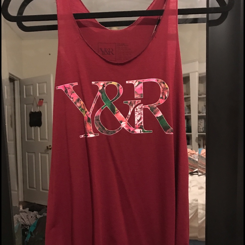 Maroon Young & Reckless tank