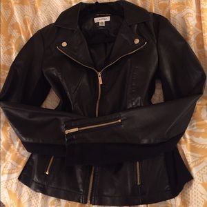 NWOT Women's Calvin Klein Vegan Leather Jacket