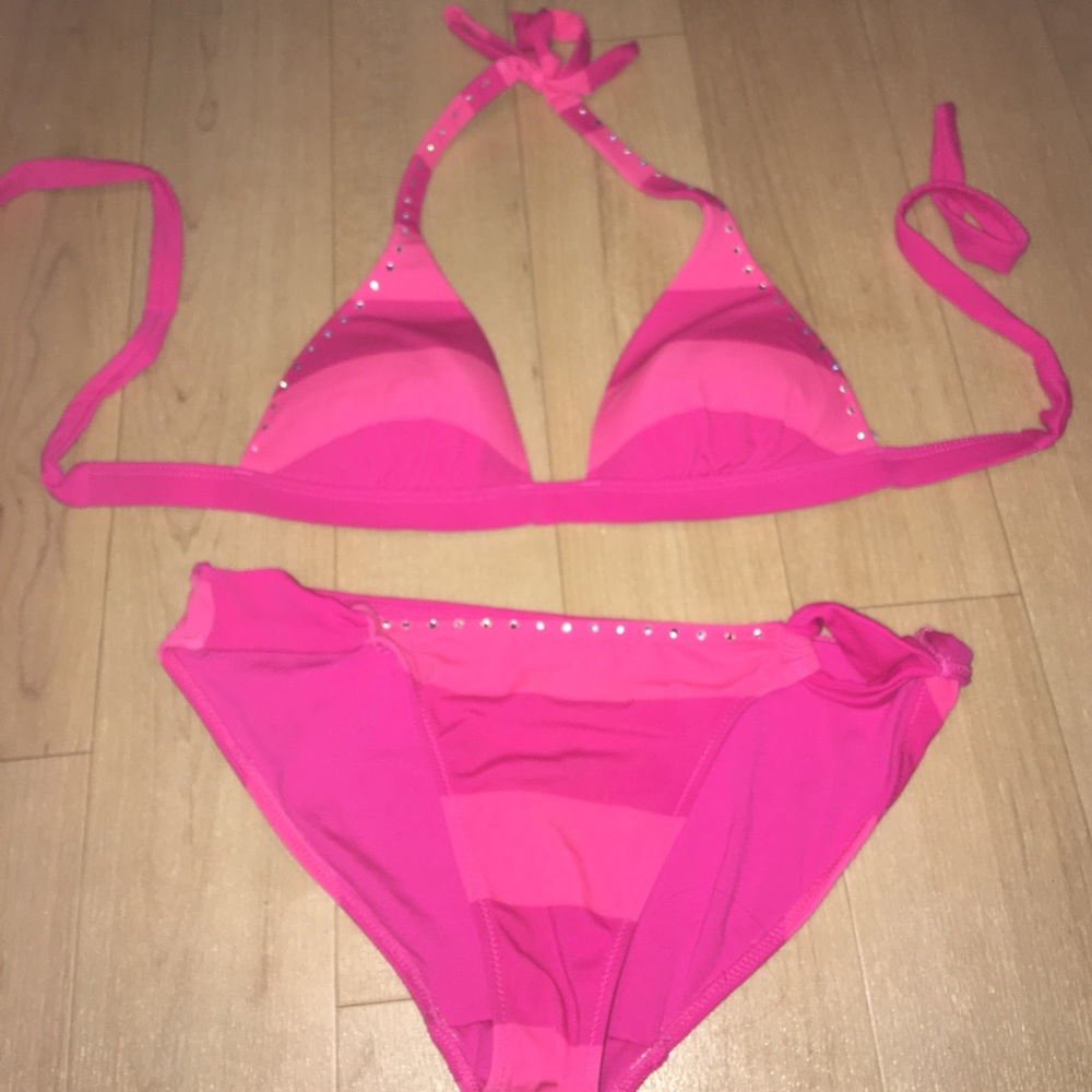 Pink Striped Victoria's Secret Bikini