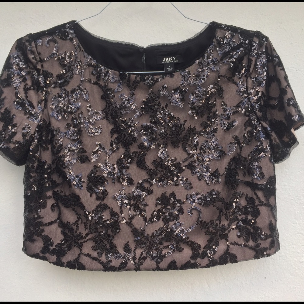 sequin crop top