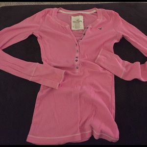 Pink hollister long sleeve