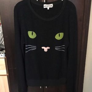 Wildfox Black Cat LS shirt/sweatshirt