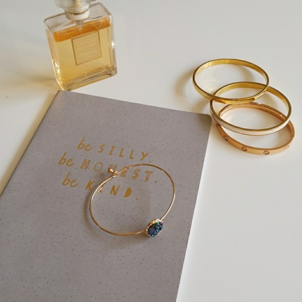 Teal  mermaid druzy bracelet